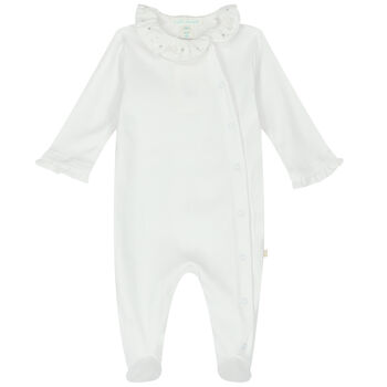White & Silver Angel Wings Babygrow